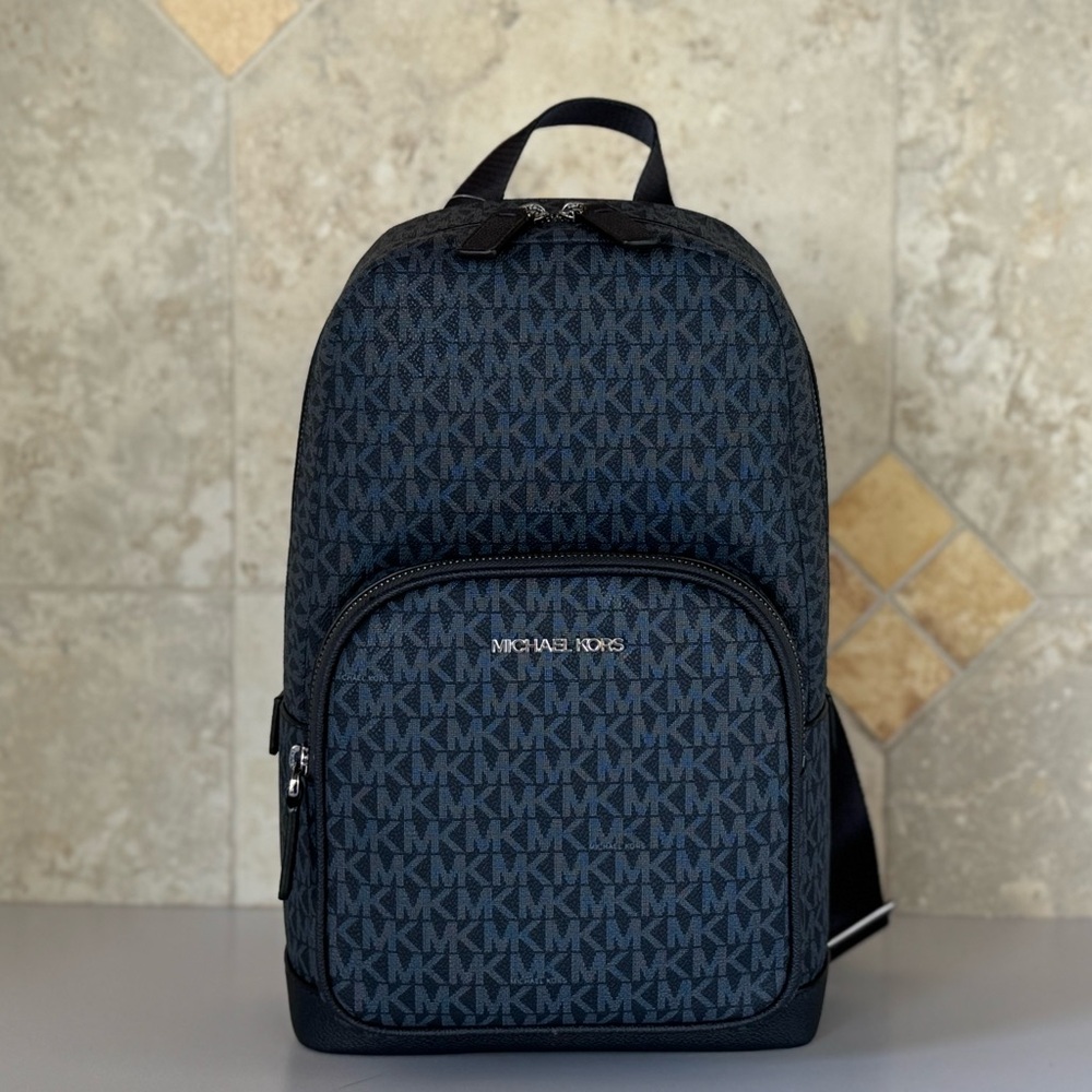 Michael Kors Cooper Sling Pack Backpack MK Admiral/Pale Blue